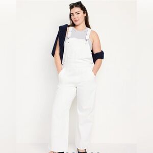 NWT Old Navy White Wide Leg Overalls